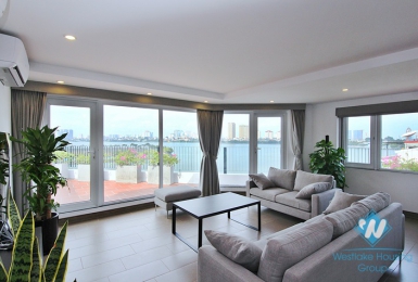 Spectacular lake view apartment for rent in To Ngoc Van st, Tay Ho, Ha Noi